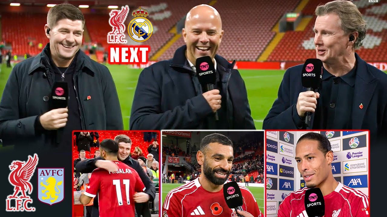 Liverpool Break Losing Streak with 2-0 Win Over Aston Villa ⚽ | Gerrard’s Heartwarming Hug for Salah