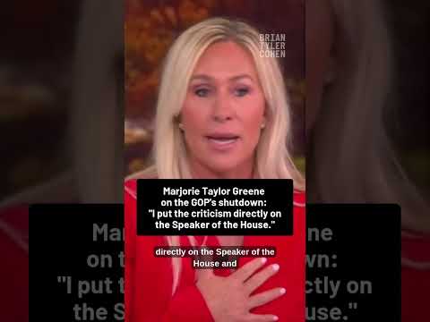 MTG on the GOP's shutdown: "I put the criticism directly on the Speaker of the House."