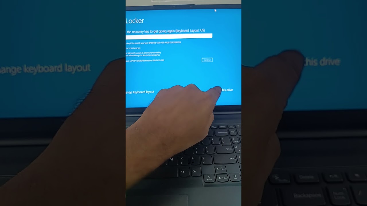 Troubleshooting Windows BitLocker Recovery Key Screen Issue