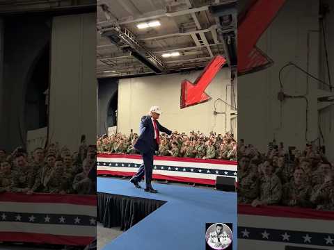 Trump dance with our U.S. Navy in Japan! 🕺😂 #donaldtrump #trumpnews #trump2025 #trump #trumpfunny