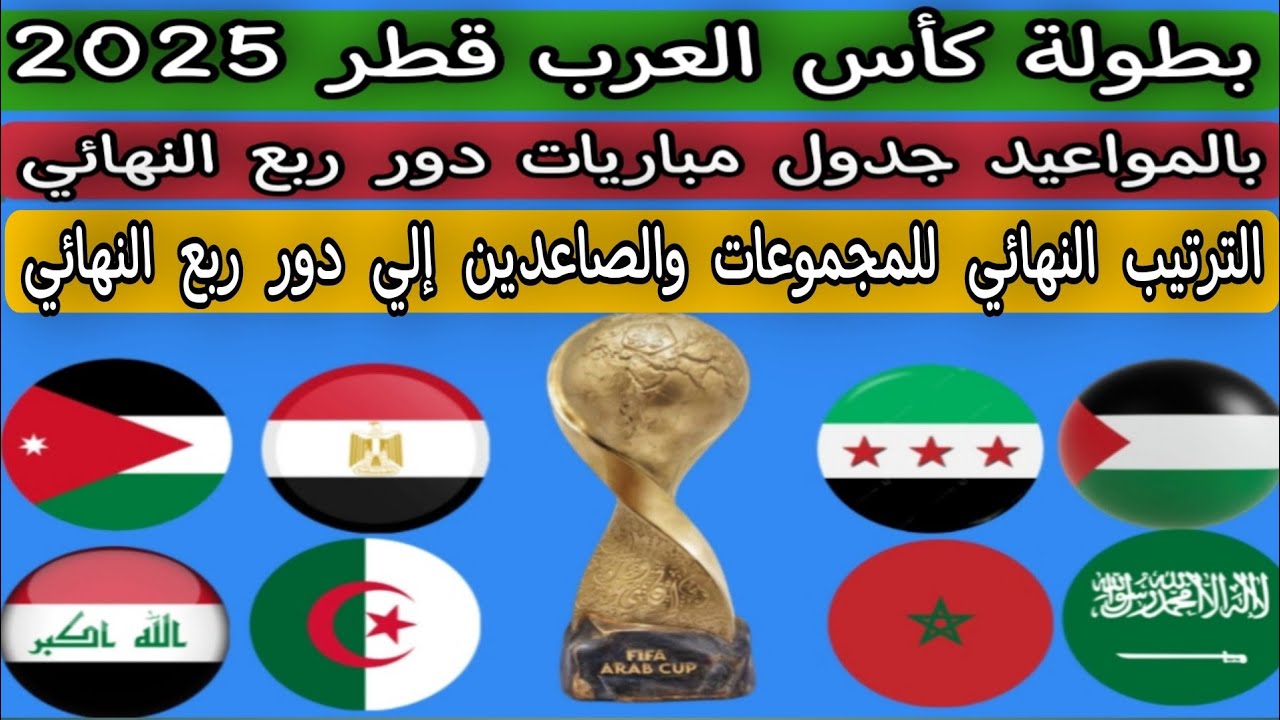 مباريات ربع نهائي كأس العرب قطر 2025 ⚽