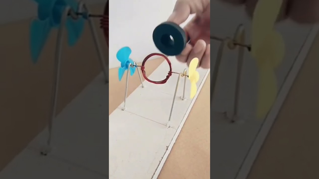 Discover How Magnets Make Fans Spin! ⚙️ | Coil & Magnetic Field Experiment