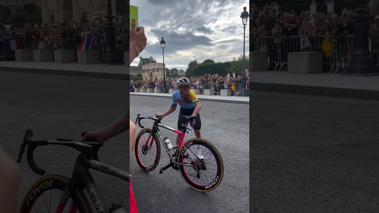 Remco Evenepoel Switches Bikes at 2024 Olympics 🚴‍♂️