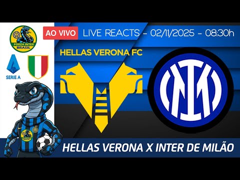 AO VIVO: HELLAS VERONA 1X2 INTER DE MILÃO - CAMPEONATO ITALIANO - SERIE A - RODADA 10 - 02/11/2025