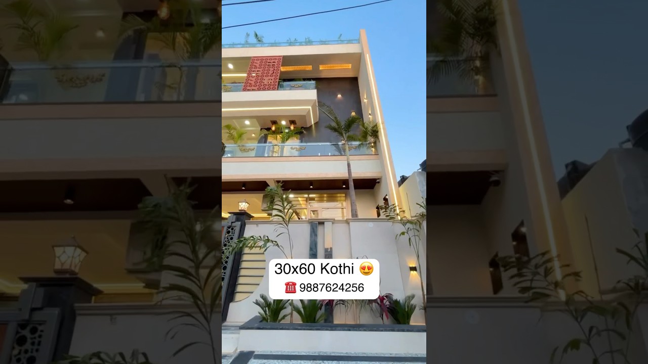 30x60 Luxury House Elevation Design 😍🤩 #shorts #trending #home #rj14homes