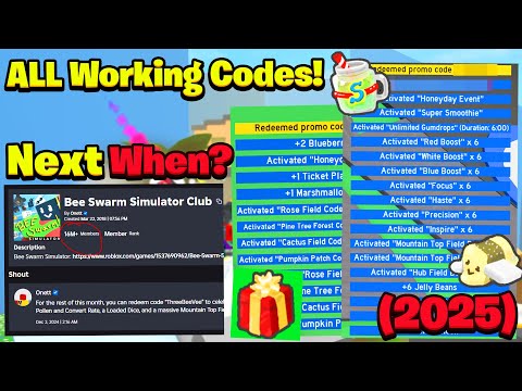 ALL Working OP Codes In 2025 & Next OP Code When? (Bee Swarm Simulator)