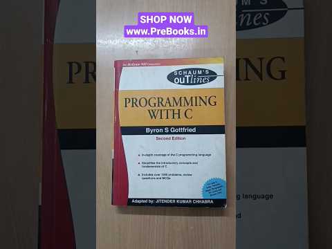 Programming With C 2nd Edition by Byron S Gottfried SHOP NOW: www.PreBooks.in #viral #shorts