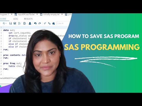 HOW TO SAVE PROGRAM IN SAS