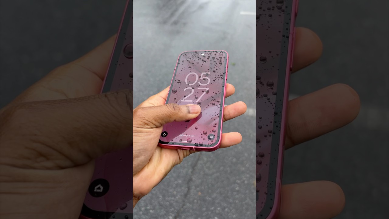 Pixel 9a Fingerprint Sensor in Heavy Rain 🌧️