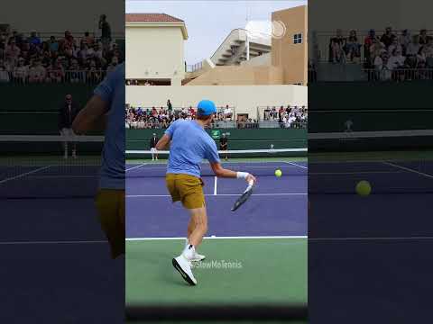 Forehand Compilation - Jannik Sinner Slow Motion Back View 1 #Shorts