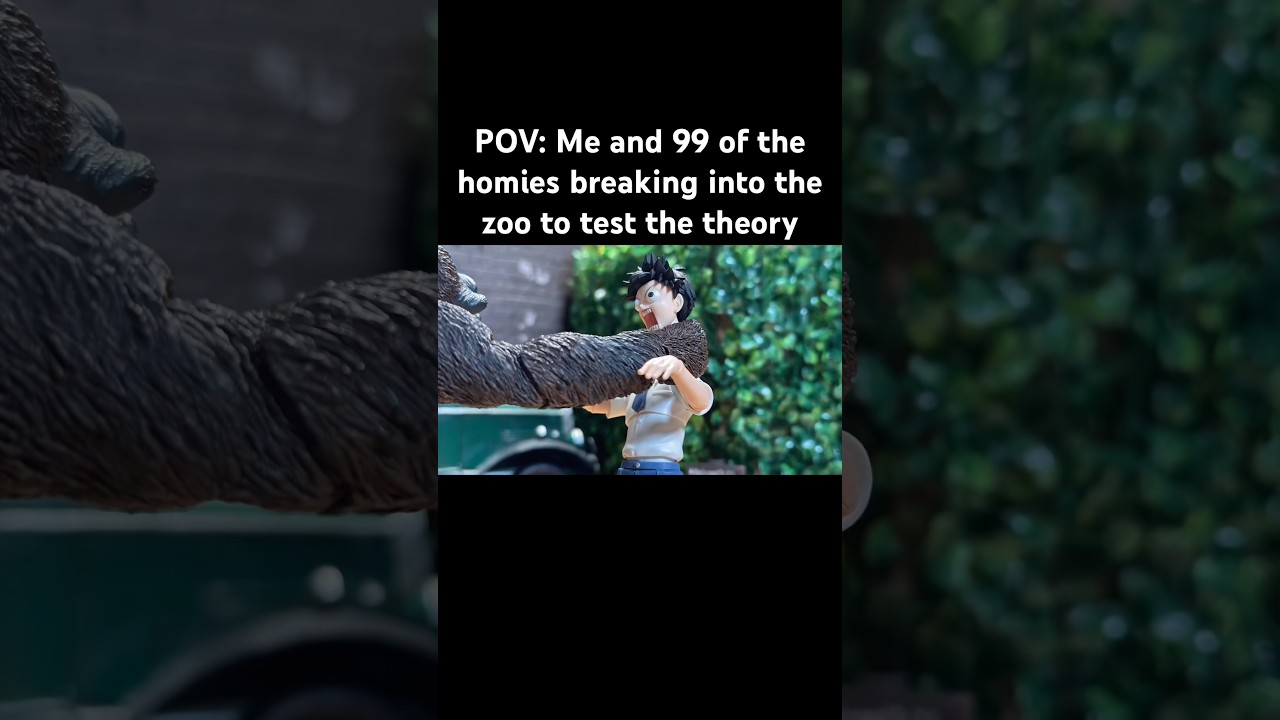 100 Men vs 1 Gorilla 🦍 #gorilla #stopmotion #animation #art #funny #fyp