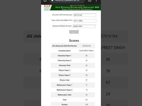 My Friend JEE Advanced results 2023 #jeeadvance2023 #shorts