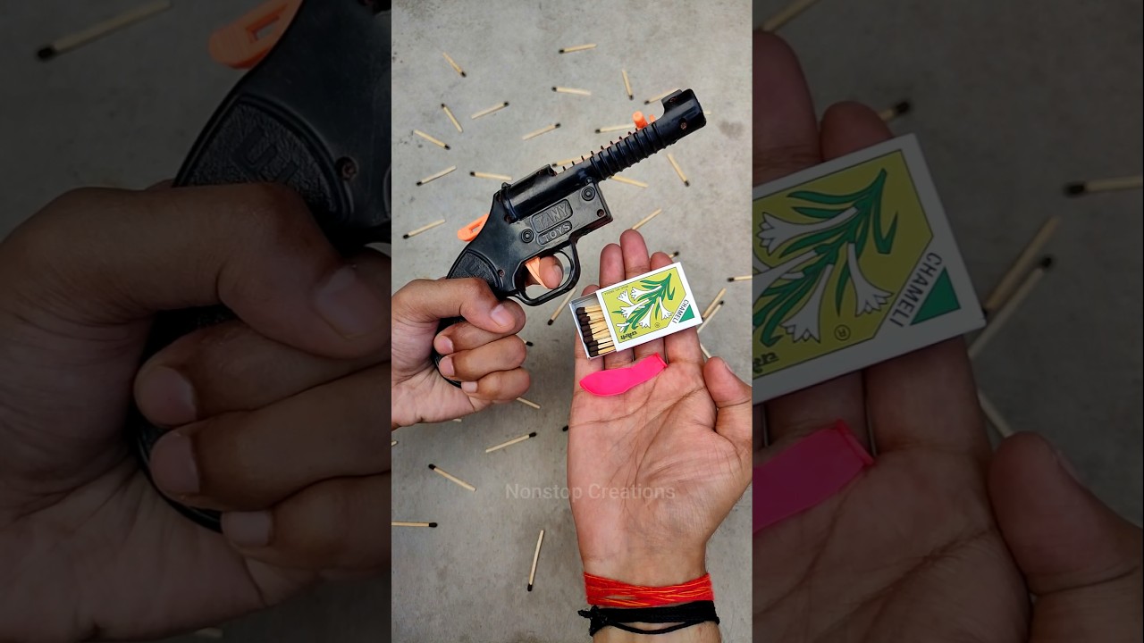 Diwali Matchstick Gun experiment with Balloon | Best diwali gun 2025 #diwali #new #fun