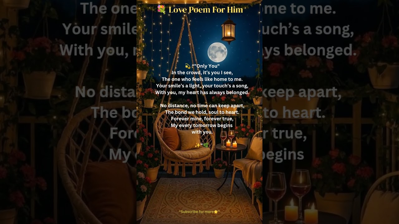 Heartfelt Love Poem for Him ❤️ – Express Your Deepest Feelings