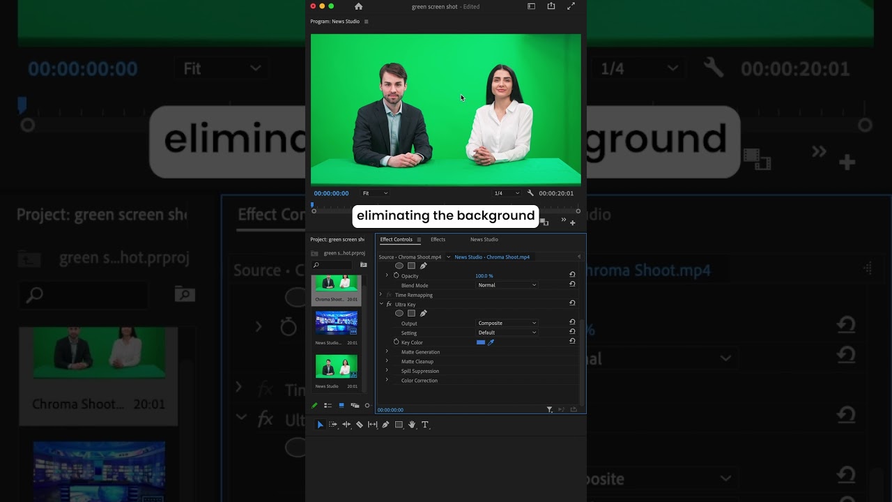 Green Screen Removal in Premiere Pro π¬
