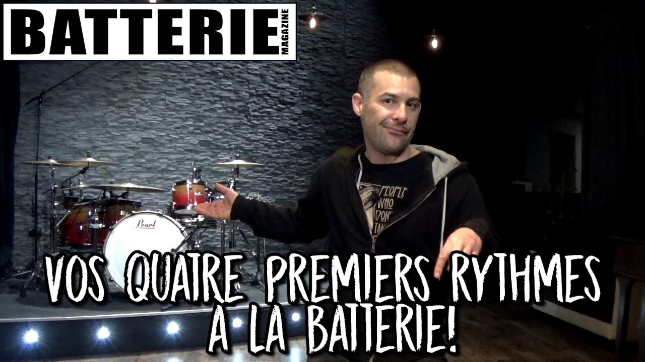 Apprenez les 4 premiers rythmes à la batterie pour débutants 🎶