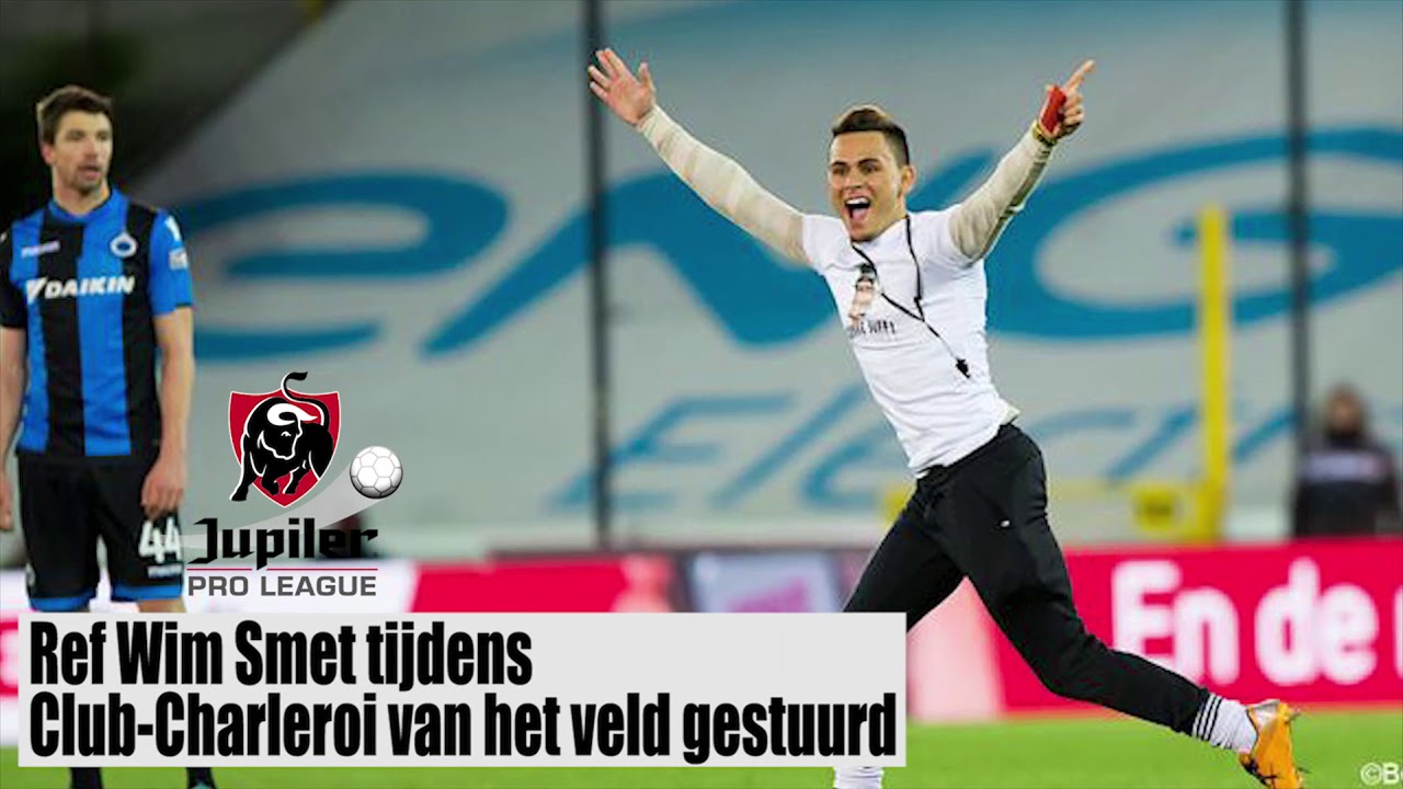 Scheids krijgt rode kaart tijdens Brugge-Charleroi β½