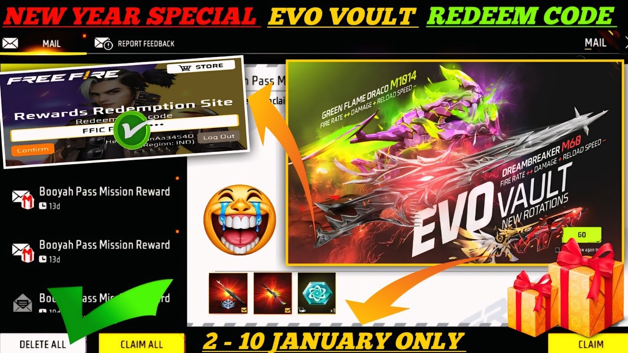 FREE FIRE REDEEM CODE TODAY JANUARY REDEEM CODE FREE FIRE | FF REDEEM CODE TODAY 3 JANUARY