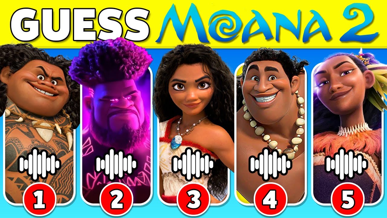 Guess Moana 2 Characters by Voice 🎶