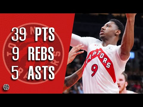 RJ Barrett 39 pts 9 rebs 5 asts vs Pacers 24/25 season