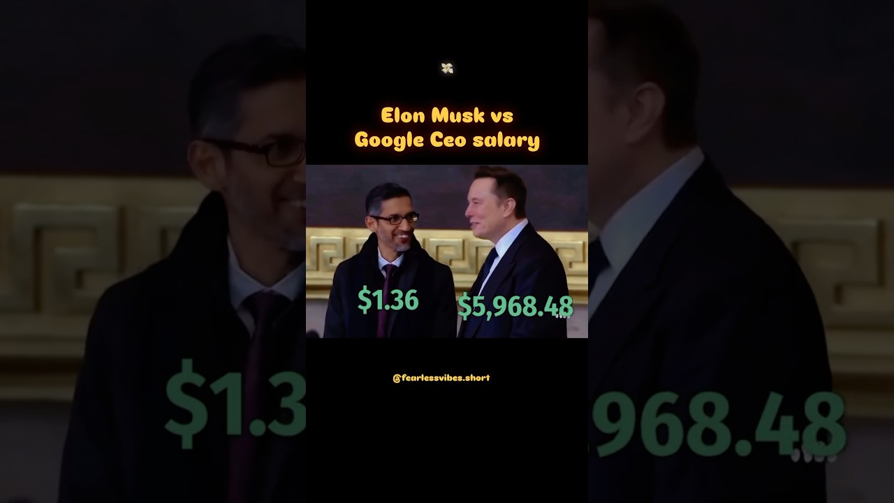 Elon Musk vs Google CEO Salary in Real Time 💰