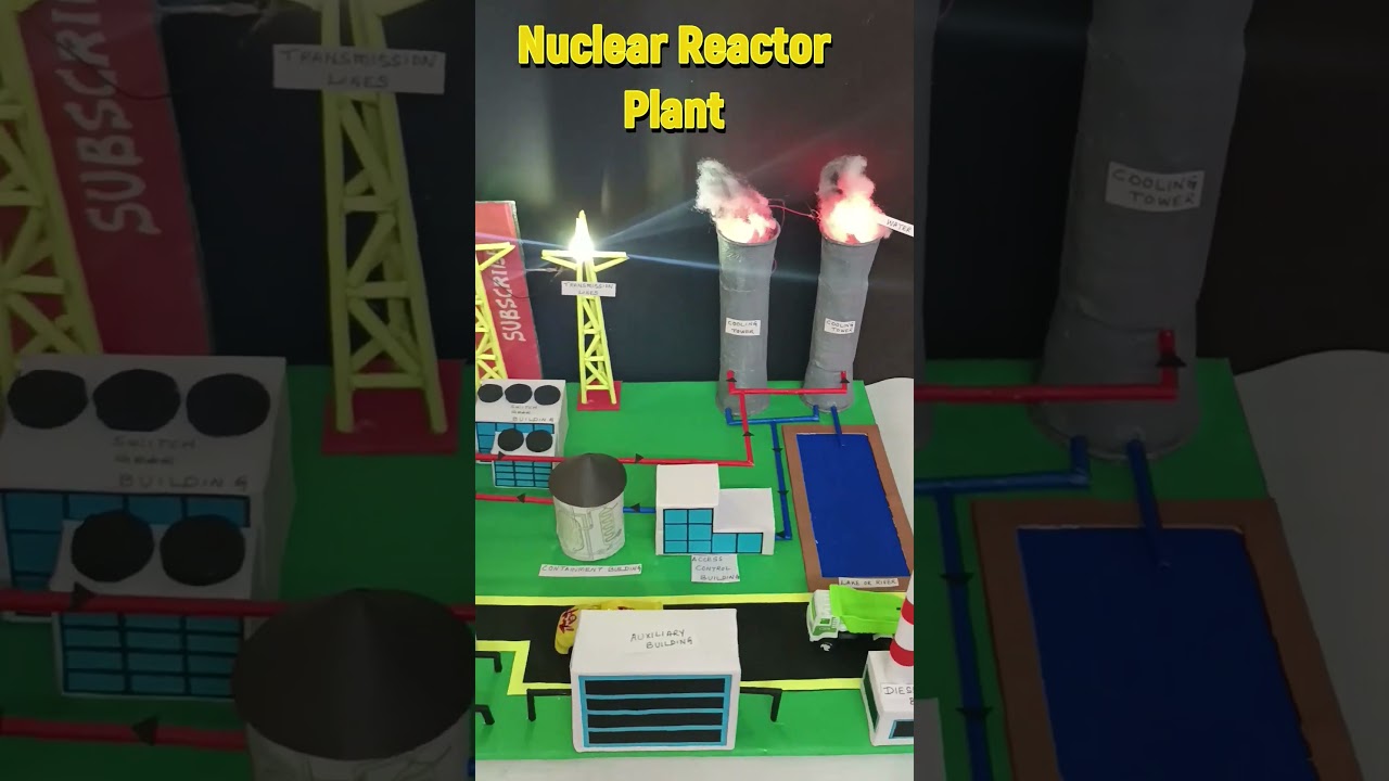 nuclear power reactor plant working model for science project exhibition - diy - shorts - howtofunda