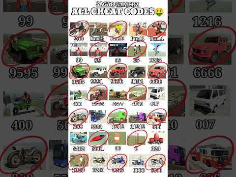 All Cheat Code 💯🤯Real code 💥 Indian bike driving 3d all new cheat code update + plugin cheat code