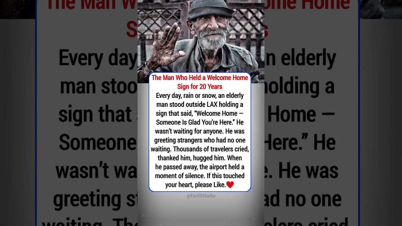 Man Holds Welcome Home Sign for 20 Years 🇺🇸