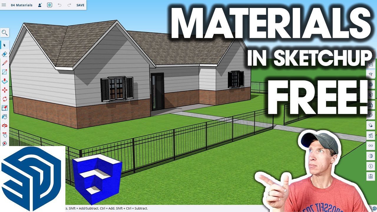 SketchUp Free 2025: Materials Guide 🖌️