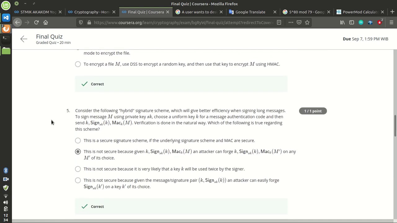 Crack the Coursera Cryptography Week 7 Final Exam with Key Answers π