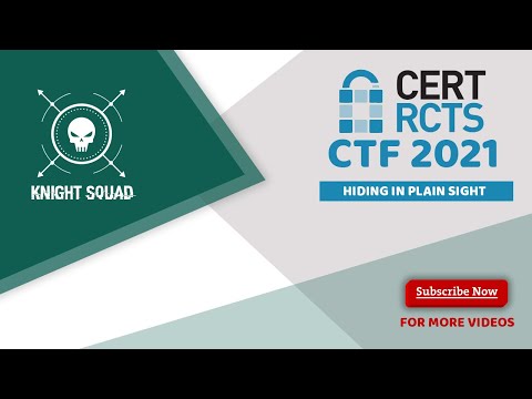 RCTS CERT CTF 2021 :  Hiding in Plain Sight Challenge Walkthrough