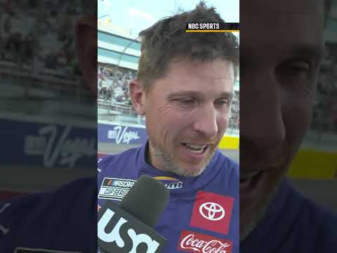 Denny Hamlin get choked up after 60th win π₯Ί #nascar #racing #dennyhamlin #lasvegas