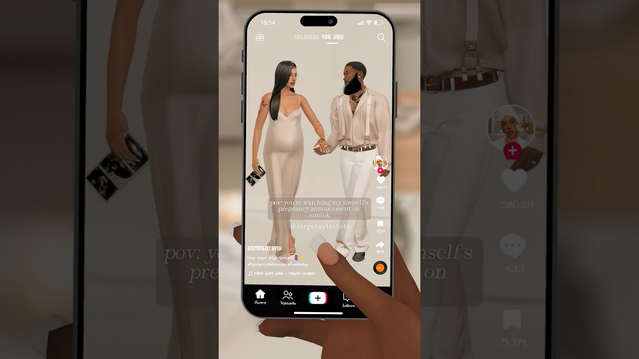 My Sim's Pregnancy Announcement on Simtok 🤰