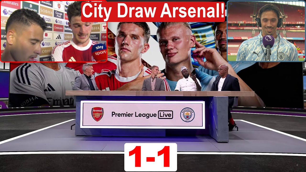 Arsenal vs Manchester City 1-1: Haaland Scores, Martinelli's Last-Minute Equalizer ⚽ | Post-Match Analysis