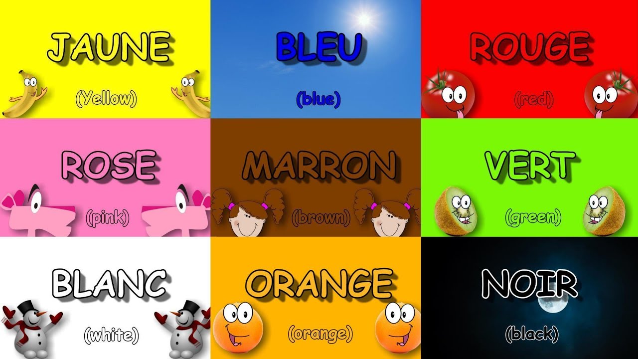 La Chanson des Couleurs - Apprenez les couleurs en français avec une chanson