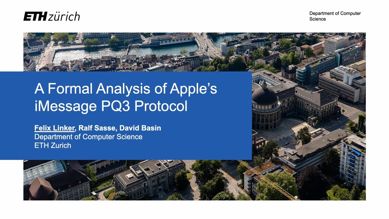 USENIX Security '25: Formal Analysis of Apple’s iMessage PQ3 📱