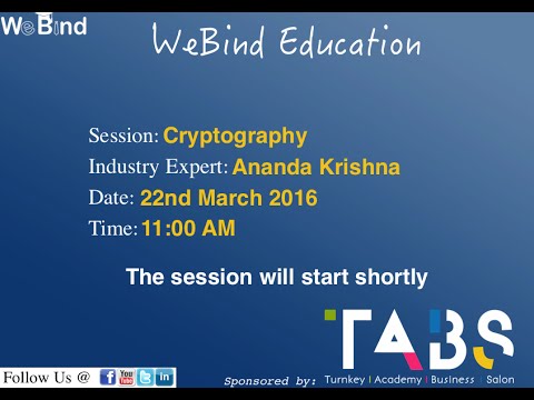 Industry Expert Session on Cryptography by Ananda Krushna, Czar Technologies