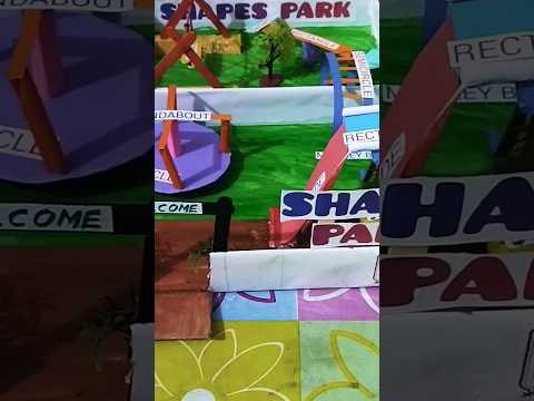 Model on Shapes park//KG- class/Exhibition/Creative idea/Maths model/Easy to make/Made from waste//