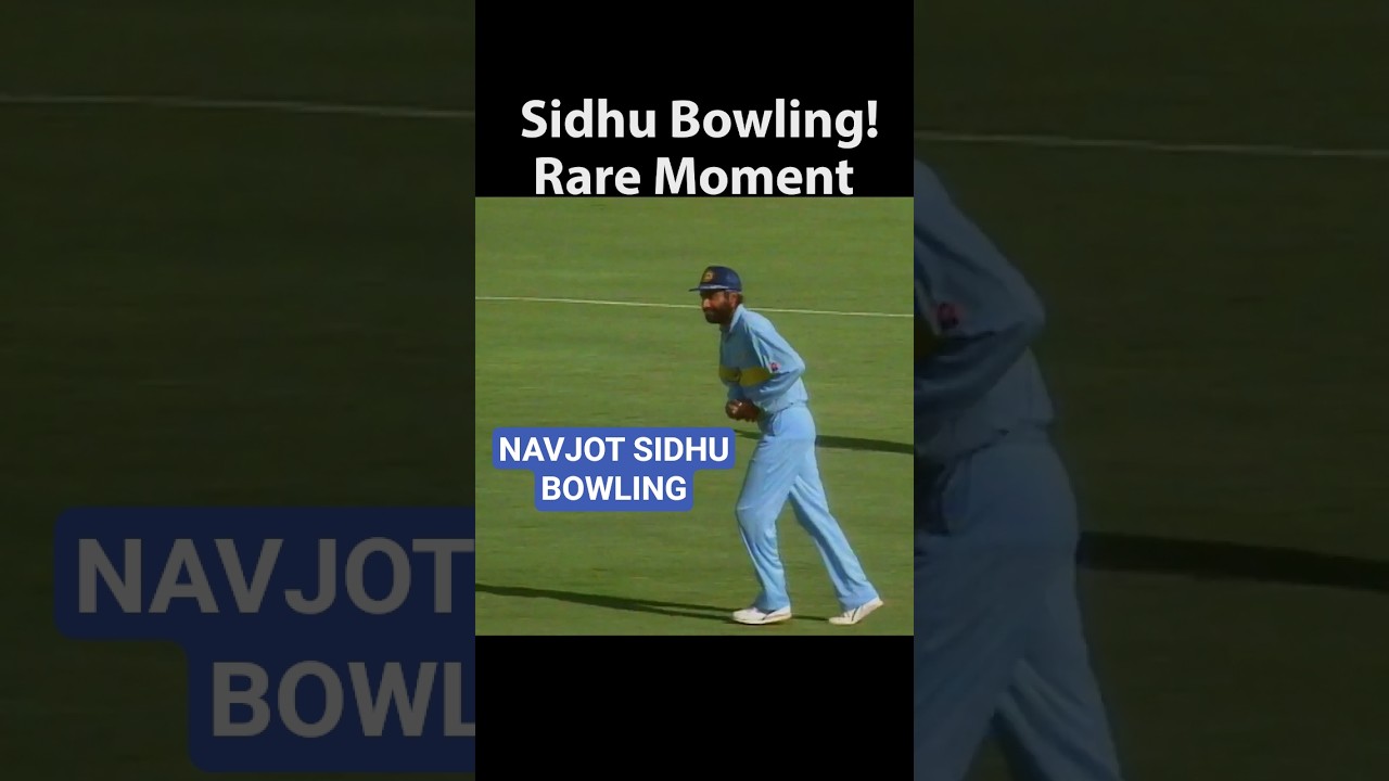 Sidhu’s Rare Bowling Moment Against Hooper 🏏