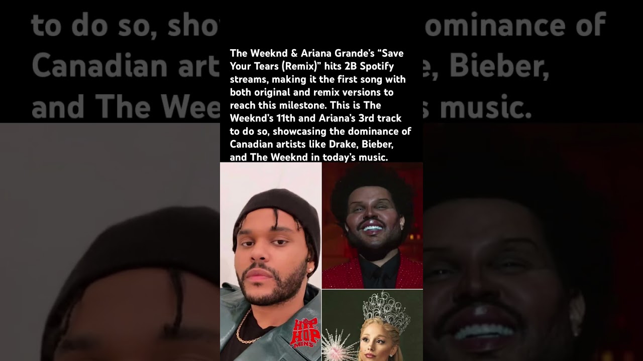 Canadian Artists Make History: 'Save Your Tears (Remix)' Hits 2 Billion Streams 🎶