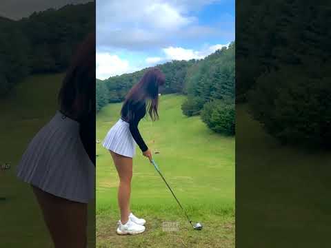 Amazing Golf Swing you need to see #funny #shorts #reels #golf #girl