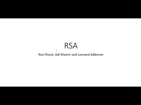 RSA Verschlüsselung erklärt