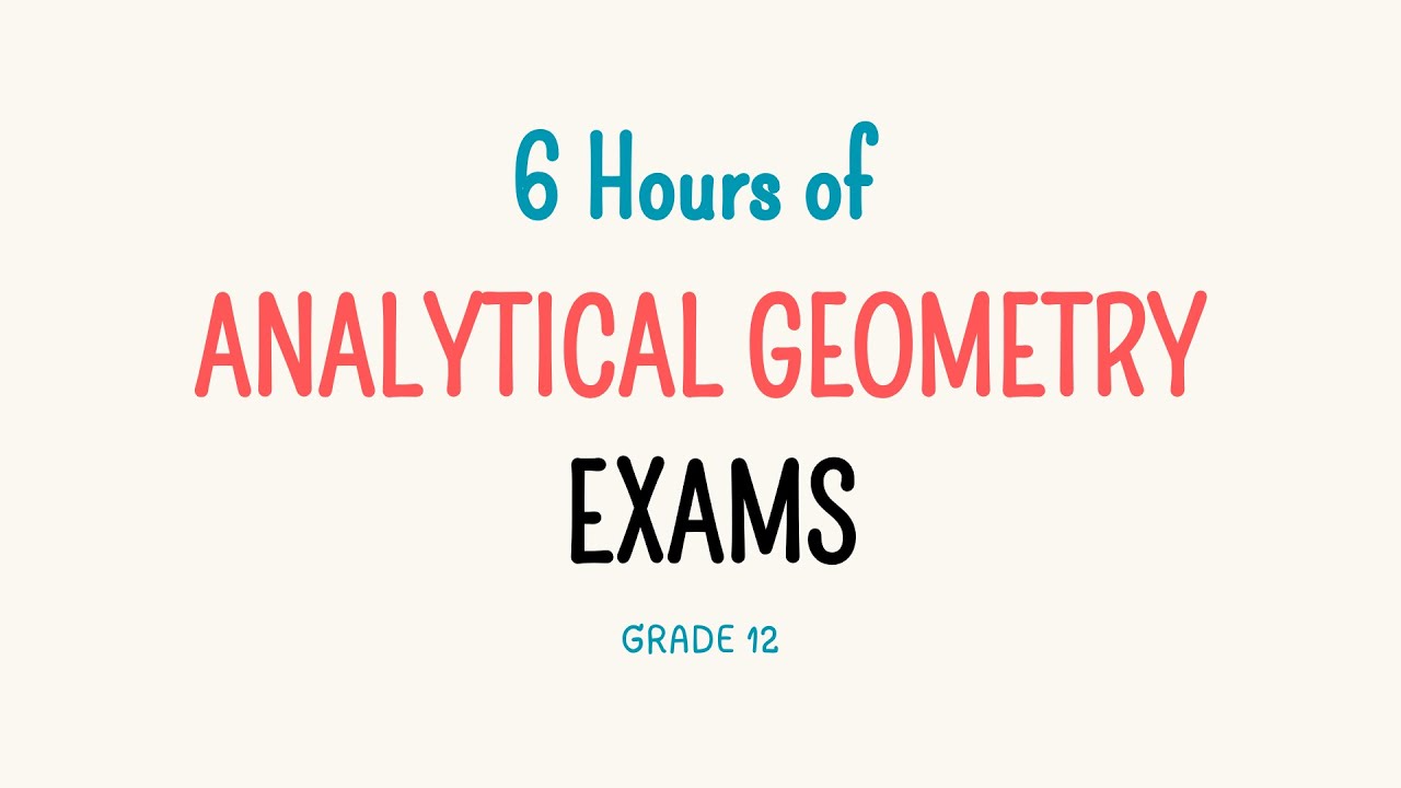 Analytical Geometry Exam Questions Compilation