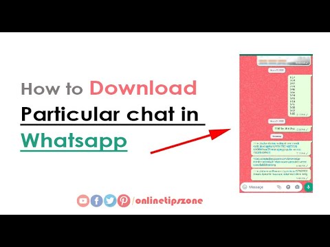 How to backup Whatsapp Messages of One Person