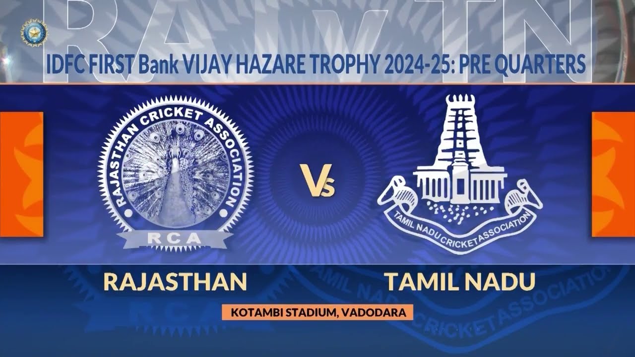 Vijay Hazare Trophy 2025 || PQF2 || Rajasthan vs Tamil Nadu || Match Highlights
