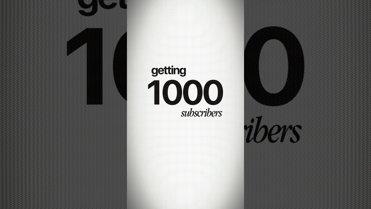 Get 1,000 Subscribers Fast 🚀