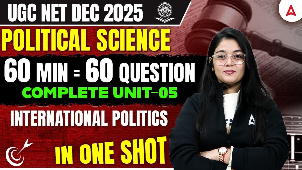 UGC NET Political Science Unit 5 | UGC NET Political Science International Politics By Jaya Ma'am