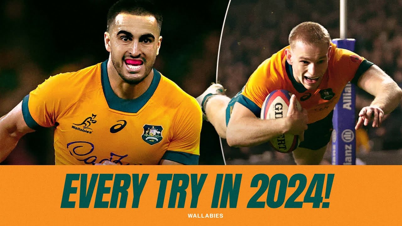 Epic Wallabies Try Compilation 2024 🏉 | All the Best Moments!
