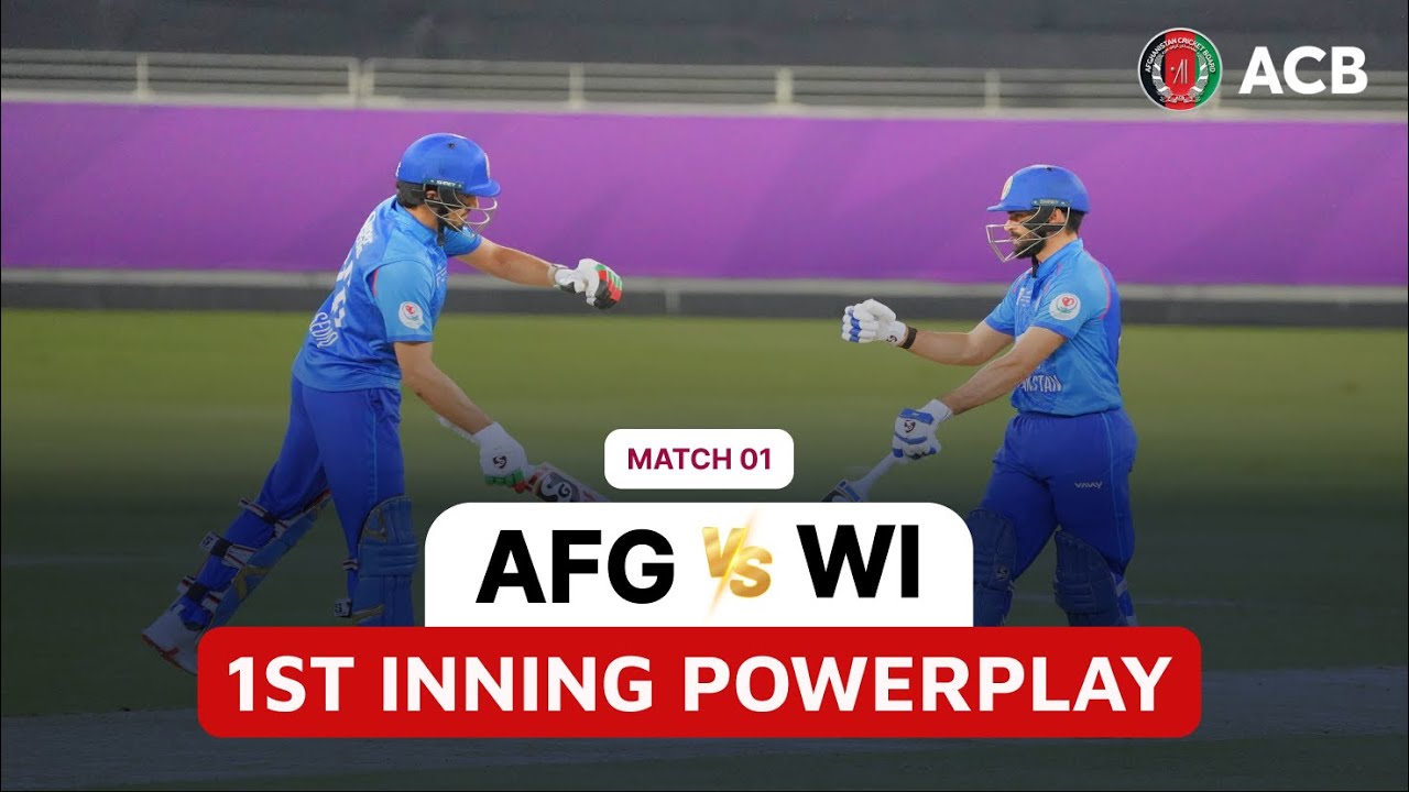 Afghanistan vs West Indies 1st T20I Powerplay | Jan 19, Dubai