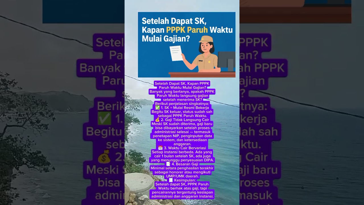 Setelah Dapat SK Kapan PPPK Paruh Waktu Mulai Gajian #pppk #pppkparuhwaktu #gaji #gajipppk